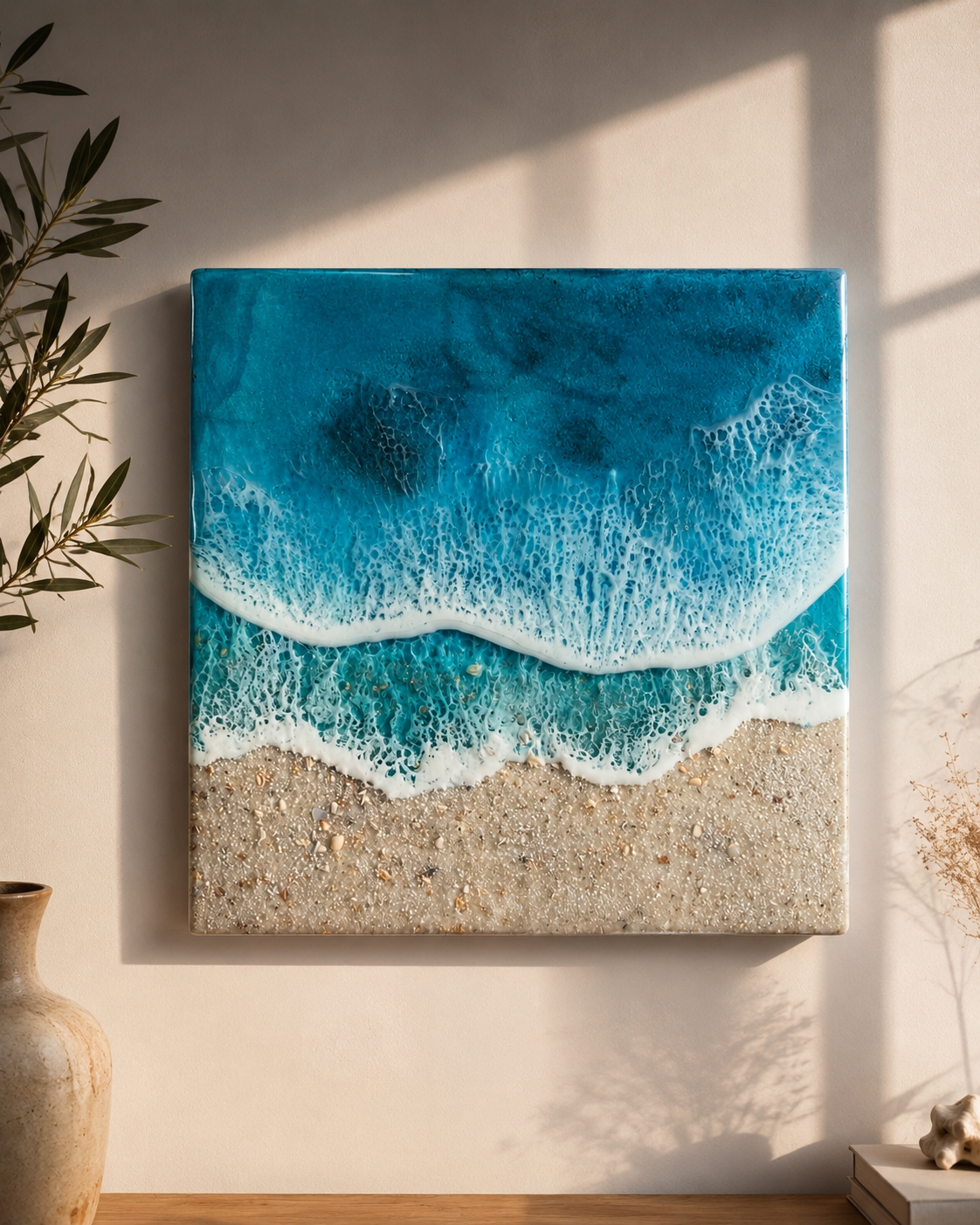 Handmade Resin Beach Art