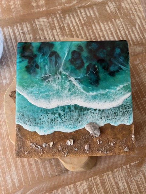 Beach Inspired Resin artwork