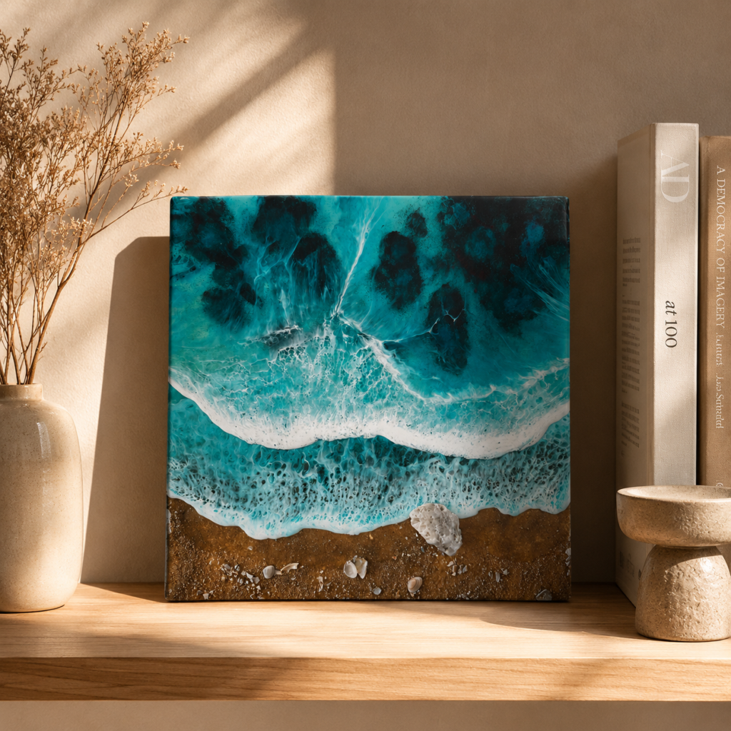 Beach Inspired Resin artwork