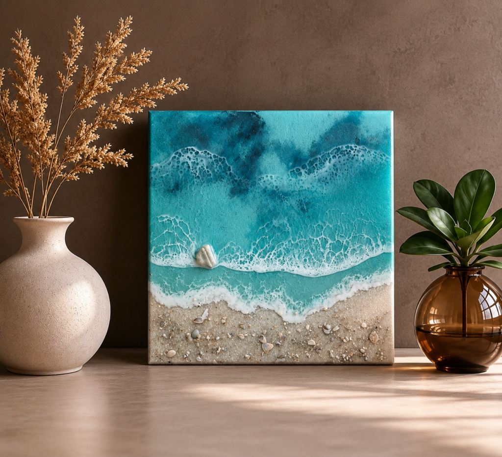 Handmade Ocean Resin Art
