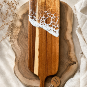 Handcrafted Ocean Wave Wooden Serving Board